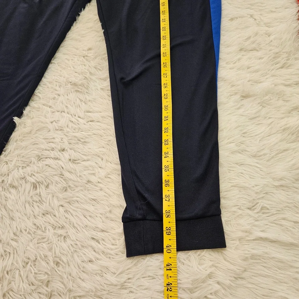Lacoste Sport Mens Track Pants Navy Blue Royal‎ Stripe Joggers 2XL Drawstring